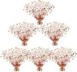 6 Pcs 40th Rose Gold Birthday Decorations for Table Centerpieces