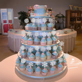 36Pcs Snowflake Cupcake Toppers Frozen Cupcake Picks Winter Frozen