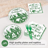 96Pcs Camp Bachelorette Party Supplies Mountain Camp Plates and