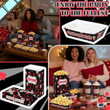 72 Pcs Movie Night Supplies Paper Movie Snack Trays Set Include 24