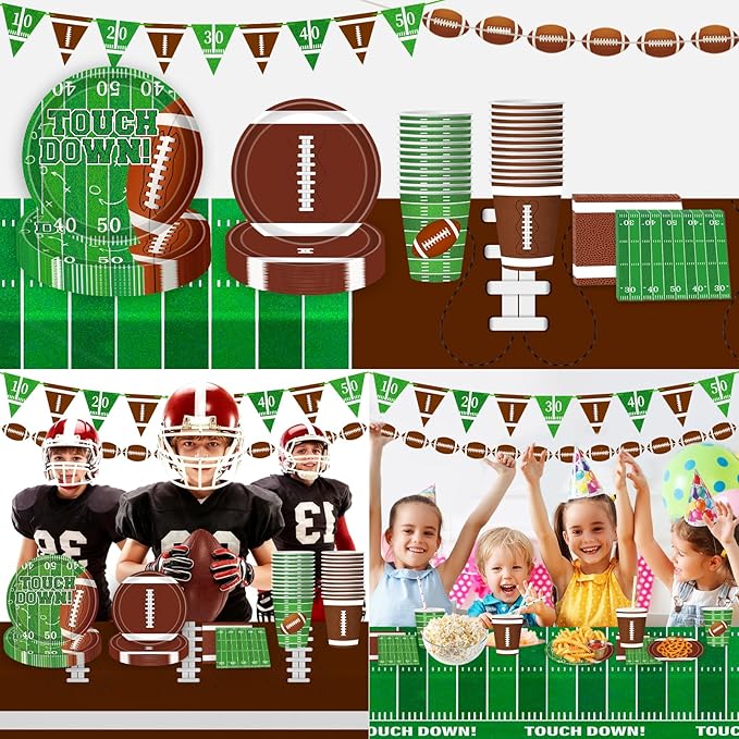 Football Party Decorations Football Party Supplies Kit Serve 24