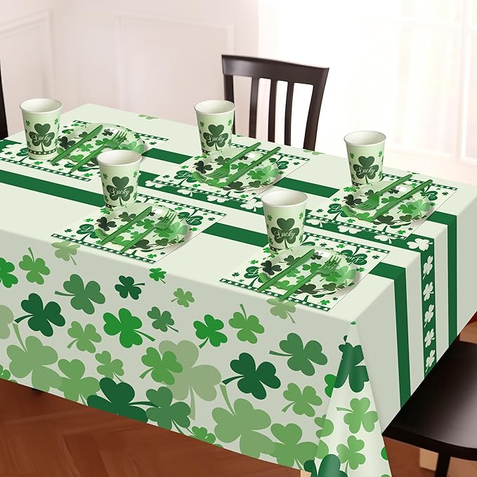 St Patricks Day Party Supplies Decorations 147 Pcs Disposable St