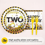 200Pcs Construction 2nd Birthday Party Supplies Construction Truck