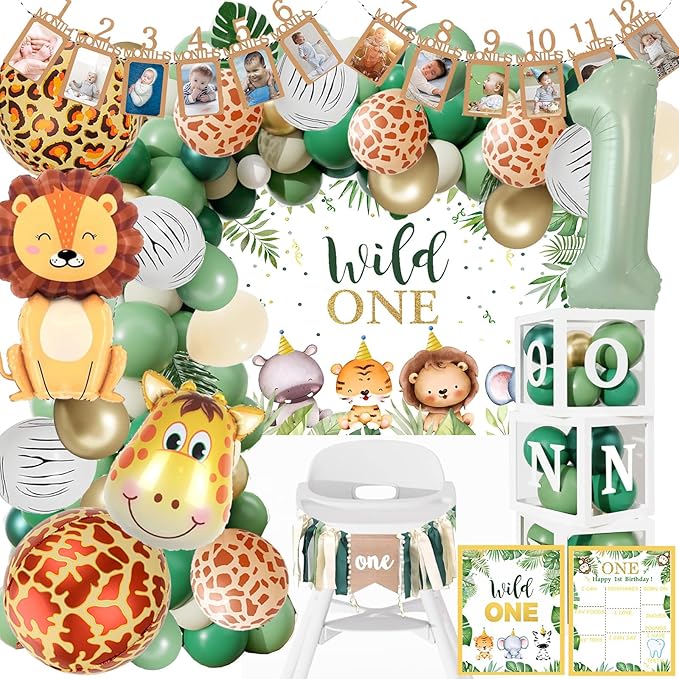 Wild One Birthday Decorations,1st Birthday Decorations Boy or Girl,