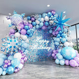 Frozen Balloon Arch Garland Kit, 164Pcs Winter Wonderland Balloon