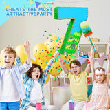 Number 7 Pinata for Birthday Party Decorations Jungle Dinosaur