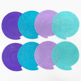 36 Pcs Mermaid Hanging Swirl Decorations Teal Purple Felt Swirl