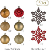 Valery Madelyn Christmas Tree Decorations Ornament Set, 50ct 2.36 #16