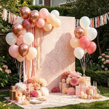 CVPARTON Retro Blush Pink Balloons 55 Packs 12 Inch Dusty Pink