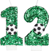 Soccer Candle 12,12 Candles for Birthday Cakes,Number 12 Candle