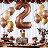 KatchOn, Giant Coffee Brown 2 Balloon Number - 40 Inch | Brown 2
