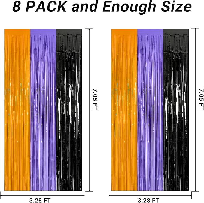 8 Pack Halloween Decorations Indoor, 3.28 FT x 7.05 FT Party