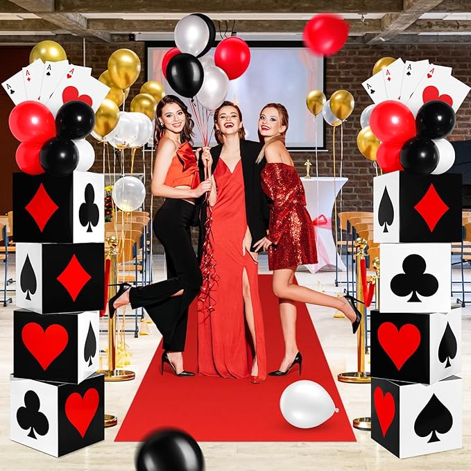 52 Pcs Casino Themed Decorations Set Las Vegas Game Night Entryway