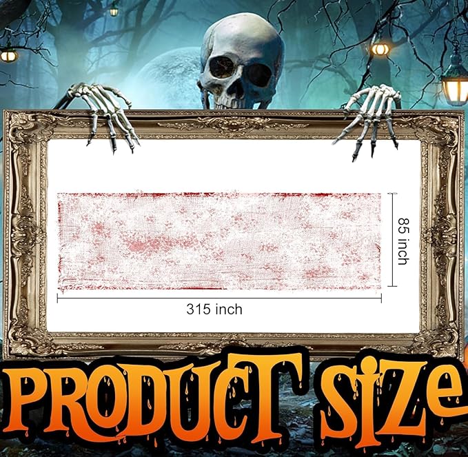 315 x 85 Inch Halloween Creepy Blood Cloth Scary Spooky Cloth with