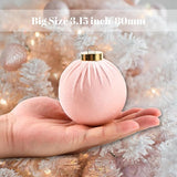 Velvet Ornaments for Christmas Tree Decorations - Light Baby Pink
