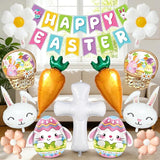 Easter Party Decorations 16Pcs Happy Easter Banner and Large Easter