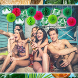 18 Pcs Summer Tropical Party Decoration Palm Leaf Hanging Paper