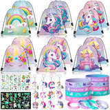 12 Sets Unicorn Party Favors Birthday Supplies for Girls Kid