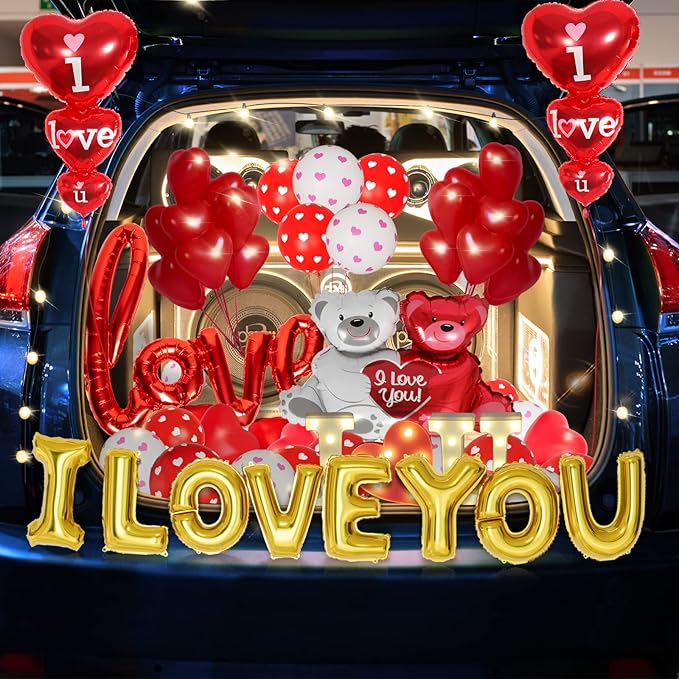 Valentines Day Balloons Decorations I Love You Balloons and