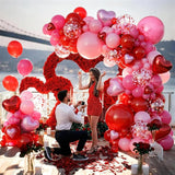 Valentine's Day Balloons Garland Arch Kit 127Pcs Pink Red Rose Red