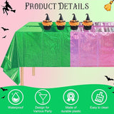 4 Pcs Iridescent Pink and Green Tablecloth Party Decorations,