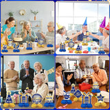 10 Pcs Retirement Party Decorations, Blue Gold Retirement Table