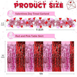 Valentines Party Decorations 4 Pcs Valentine's Day Red Pink Table