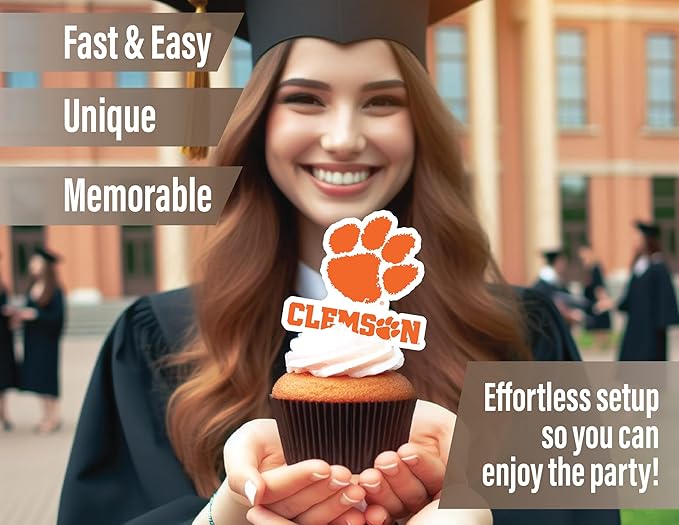 Clemson Party Supplies for Football, Birthday Gift, Graduation Party