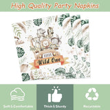 168PCS Wild One Party Supplies for Boys Girls Kids Jungle Animals