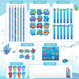 168 Pcs Under The Sea Stationery Ocean Themed Goodie Bag Stuffers