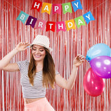 Red Party Streamers Decorations Happy Mothers Day 3 Pack 3.2 x 8.2 ft