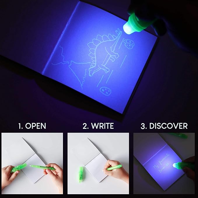 Invisible Ink Pen and Notebook Pack 32 Dinosaur Party Favors for