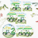 Tractor 2nd Birthday Decorations Supplies 96PCS Tractor Party Plates