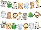 Jungle Safari Banners 2pcs Safari Animals Birthday Party Cutout