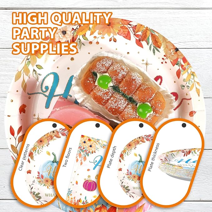 96Pcs Fall Pumpkin Gender Reveal Party Decorations Fall Gender
