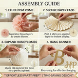 Champagne-Gold Birthday Party Decorations Kit-26 Piece- Glittery