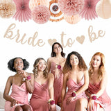 Blush Pink Rose Gold Bridal Shower Party Decorations 21pcs Bride to