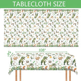 208 Pcs Dinosaur 3rd Birthday Party Supplies, Green Dino Three Rex