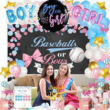 Baseball or Bows Gender Reveal Decorations 171 PCs Boy or Girl
