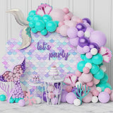 119Pcs Mermaid Balloon Garland Kit Mermaid Tail Arch Party