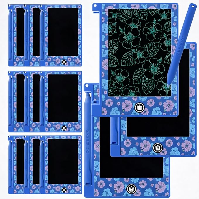 12 Pack Hawaiian Party Favors LCD Writing Tablet for Kids 4.4 Inch