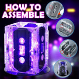 Halloscume 6 Sets 80s 90s Neon Party Decoration Novelty Cassette Tape