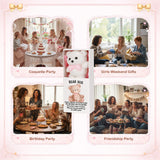 Wettarn 24 Sets Bear with Pink Bow Gifts Cute Stress Balls with Bear
