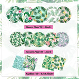 60Pcs Tropical Luau Party Supplies Tropical Floral Luau Plates and