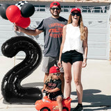 KatchOn Giant Black Number 2 Balloon - 40 Inch | Black 2 Balloon