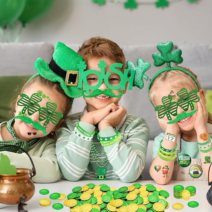 188Pcs St Patrick's Day Accessories Party Favor Set Necklaces