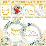 96Pcs Sage Green Retirement Party Decorations Greenery Happy
