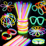 BUDI 467Pcs Glow Sticks Party Favors for Kids Adults Glow in the Dark