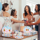 96 Pieces Bear Gender Reveal Theme Tableware Set for Gender Reveal