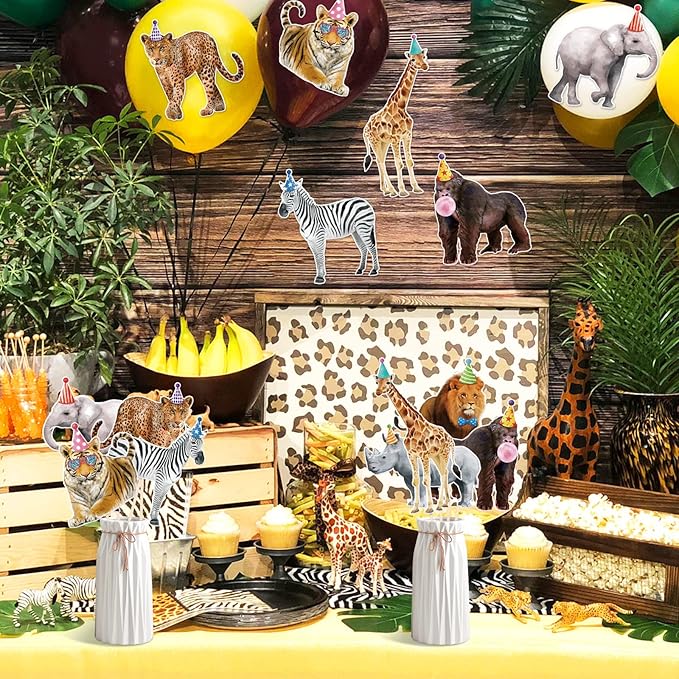 Safari Animals Party Decorations Jungle Animal Centerpiece Sticks